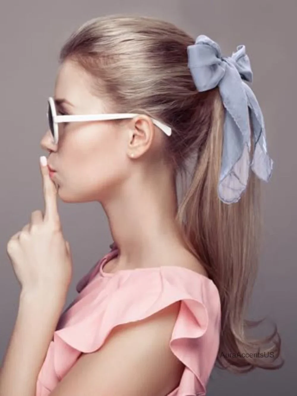 Chiffon Square Scarf Lightweight Tulle Polyester Retro Neckerchief